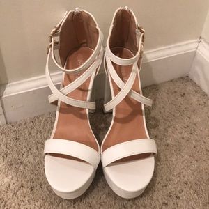 White Strappy High Heel